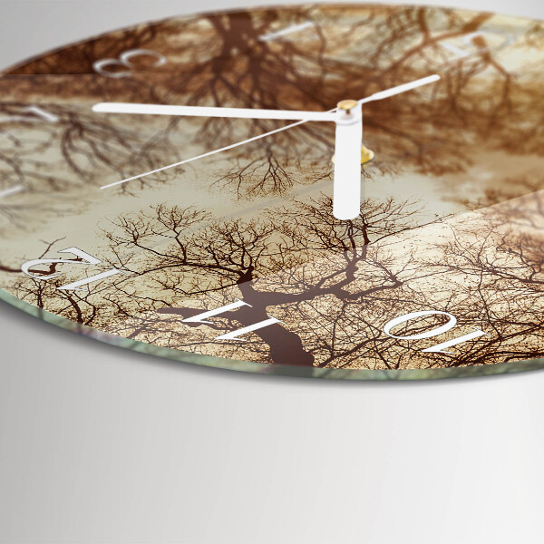 Round wall clock Tree crowns
