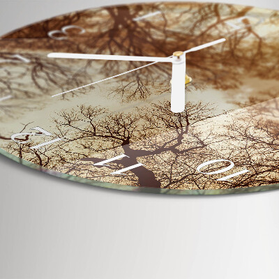 Round wall clock Tree crowns