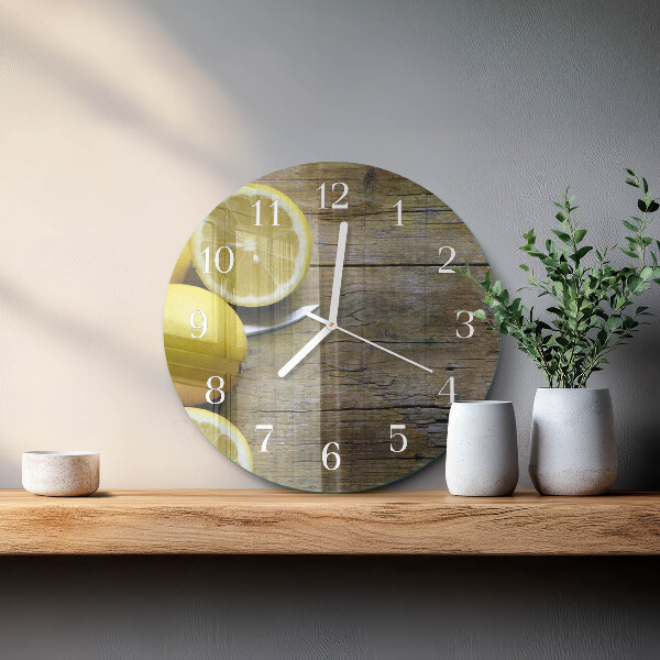 Round wall clock Juicy lemons