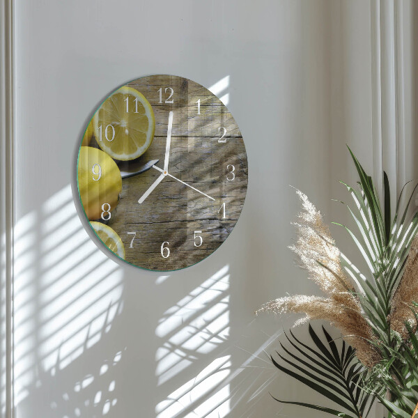 Round wall clock Juicy lemons