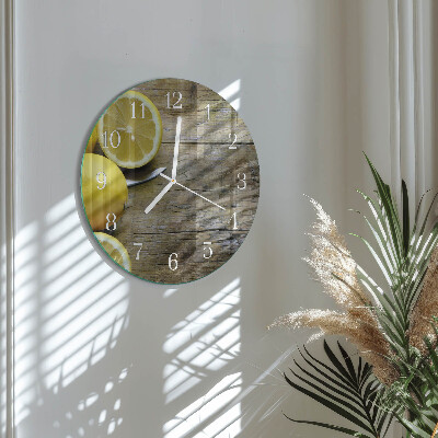 Round wall clock Juicy lemons