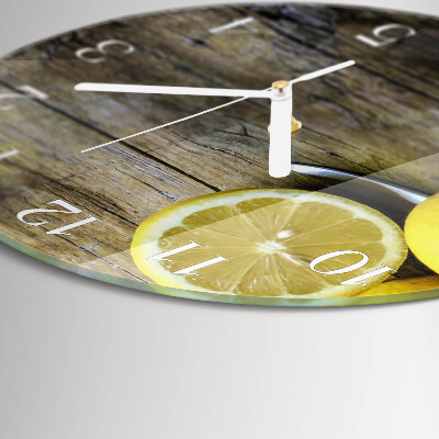Round wall clock Juicy lemons