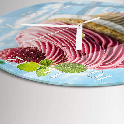 Round wall clock Raspberry muffin