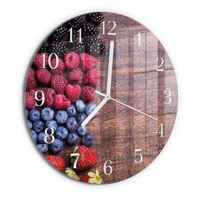Round wall clock Forest fruits
