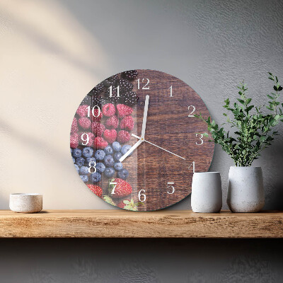 Round wall clock Forest fruits