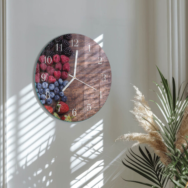 Round wall clock Forest fruits