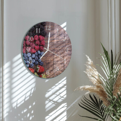 Round wall clock Forest fruits
