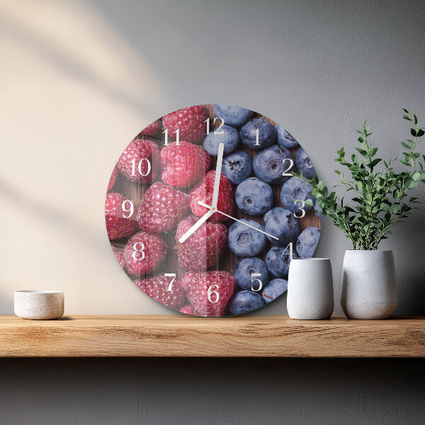 Round wall clock Forest fruits