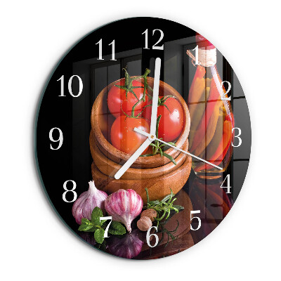 Round wall clock Tomatoes and Garlic