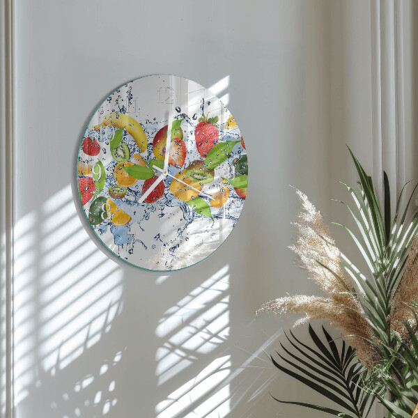 Round wall clock Fruit Water