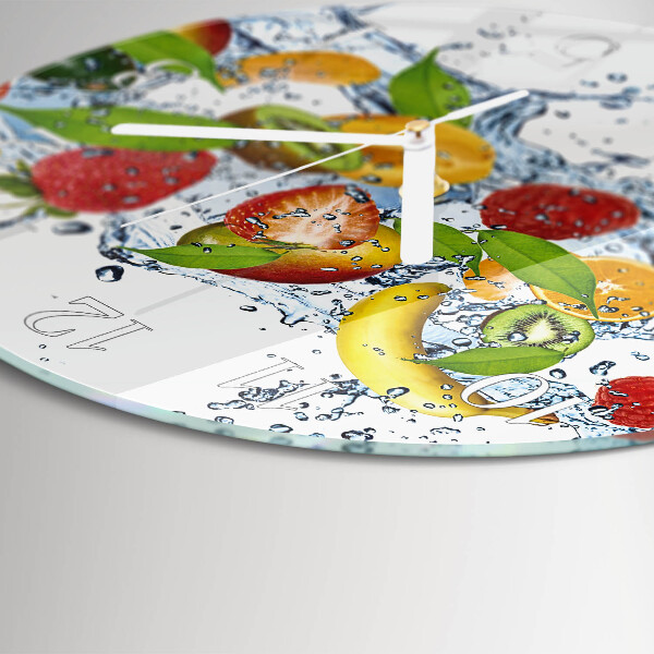Round wall clock Fruit Water