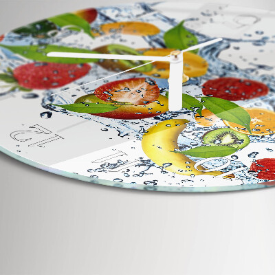 Round wall clock Fruit Water