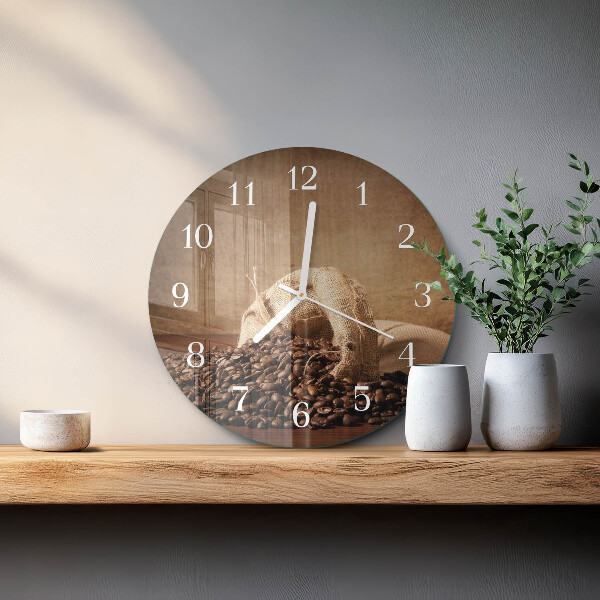 Round wall clock Coffee