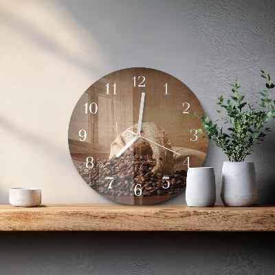 Round wall clock Coffee