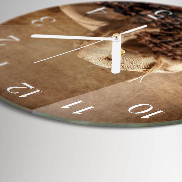 Round wall clock Coffee