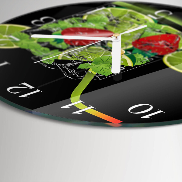 Round wall clock Strawberry and Lime