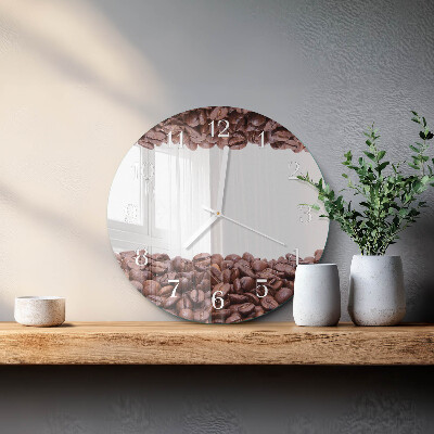 Round wall clock Coffee Beans