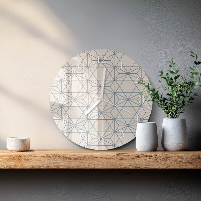 Round wall clock Geometric pattern