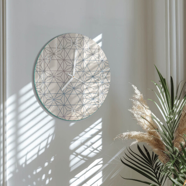 Round wall clock Geometric pattern