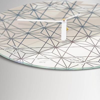 Round wall clock Geometric pattern