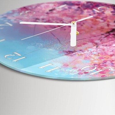 Round wall clock Floral pattern