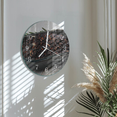 Round wall clock Black rice