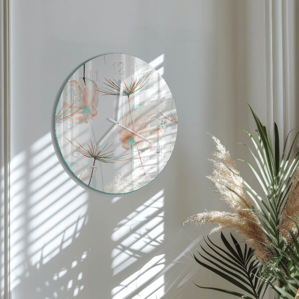 Round wall clock Dandelions
