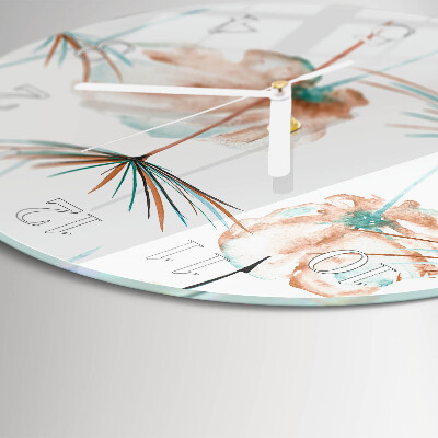 Round wall clock Dandelions