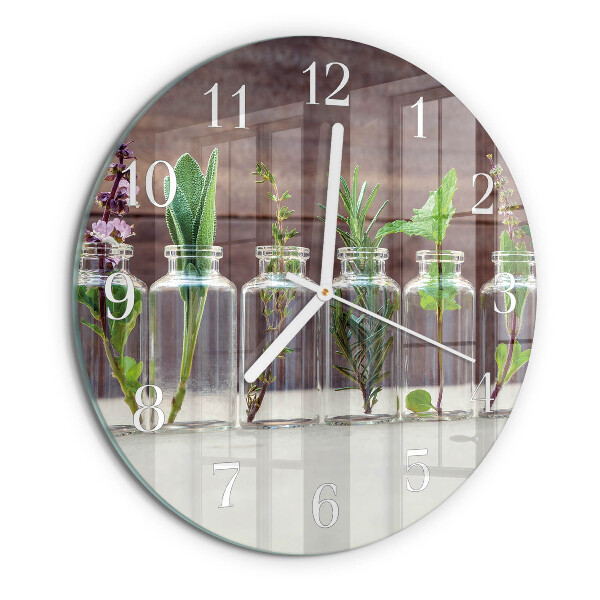 Round wall clock Herbs
