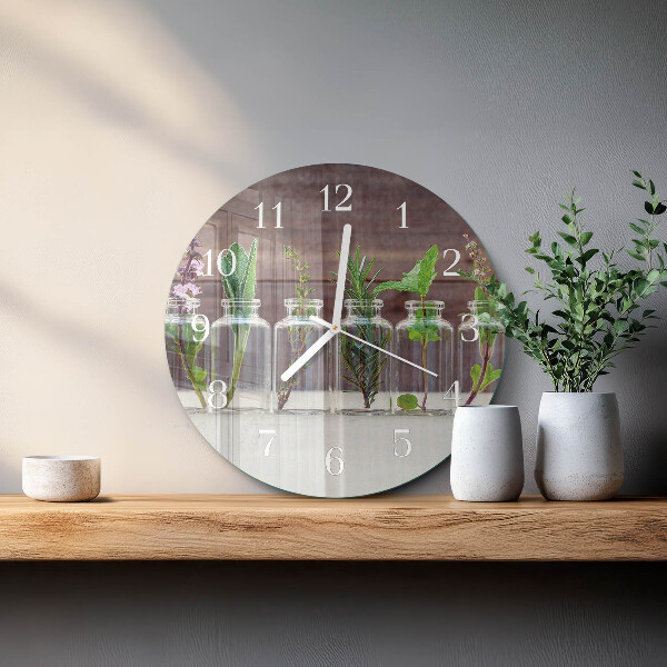 Round wall clock Herbs