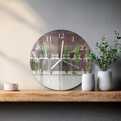 Round wall clock Herbs