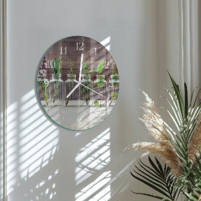 Round wall clock Herbs