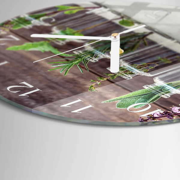 Round wall clock Herbs