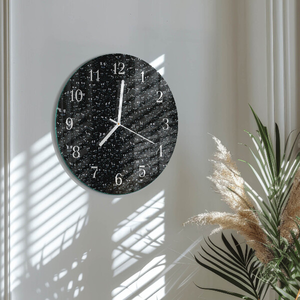 Round wall clock Drops of Water