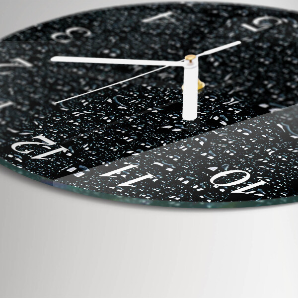 Round wall clock Drops of Water