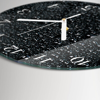 Round wall clock Drops of Water