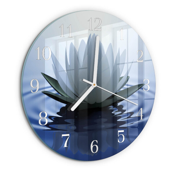 Round wall clock Water lily