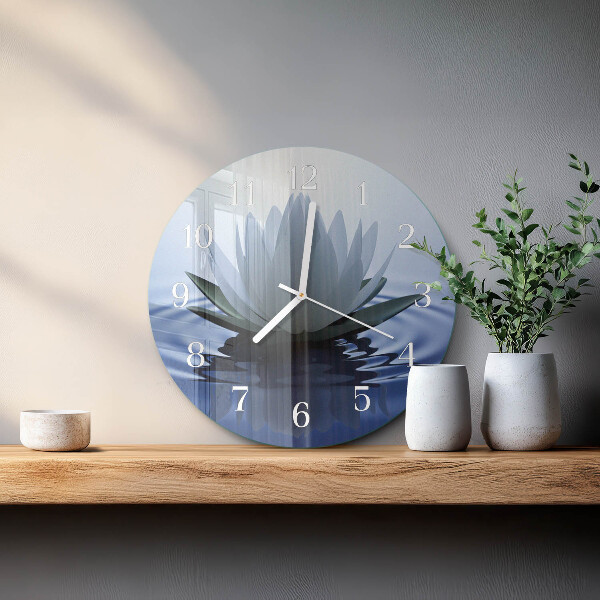 Round wall clock Water lily