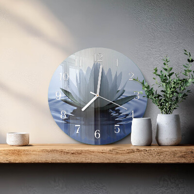 Round wall clock Water lily
