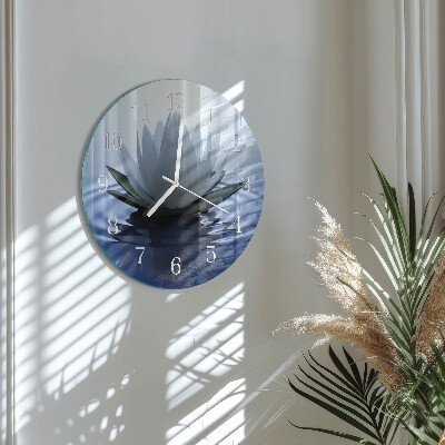 Round wall clock Water lily