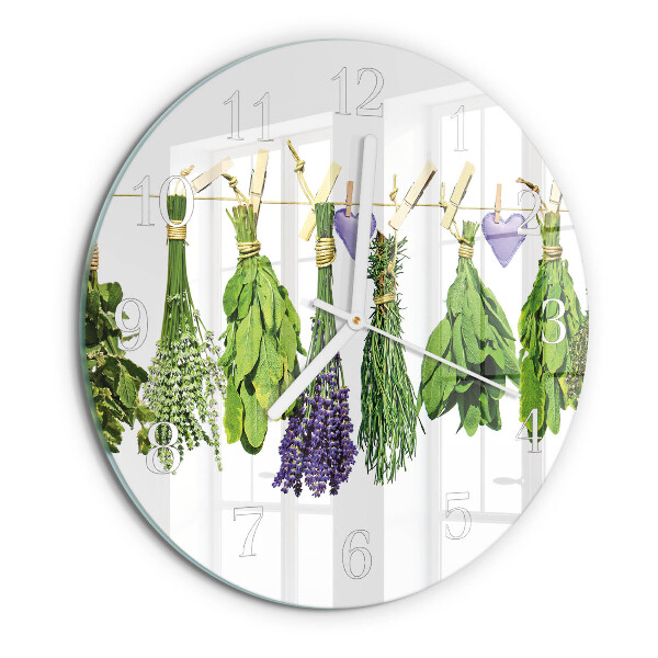 Round wall clock Herbs