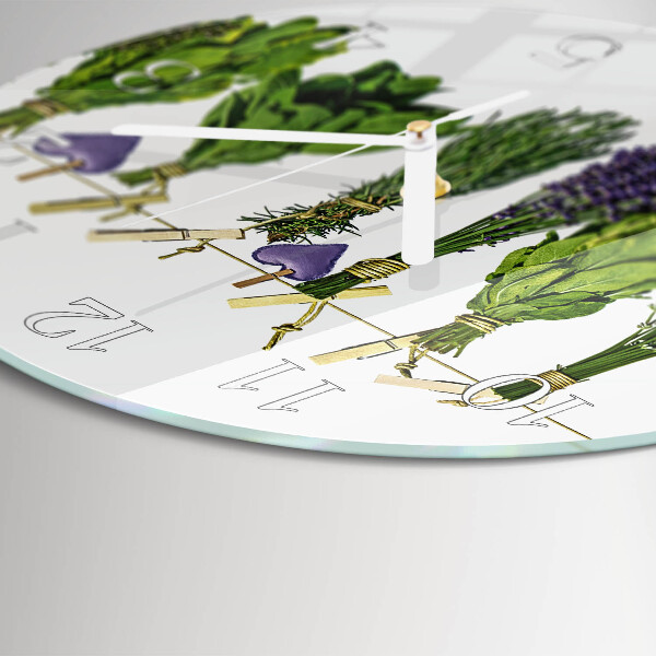 Round wall clock Herbs