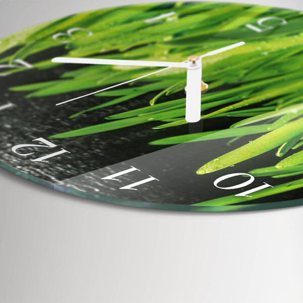Round wall clock Grass