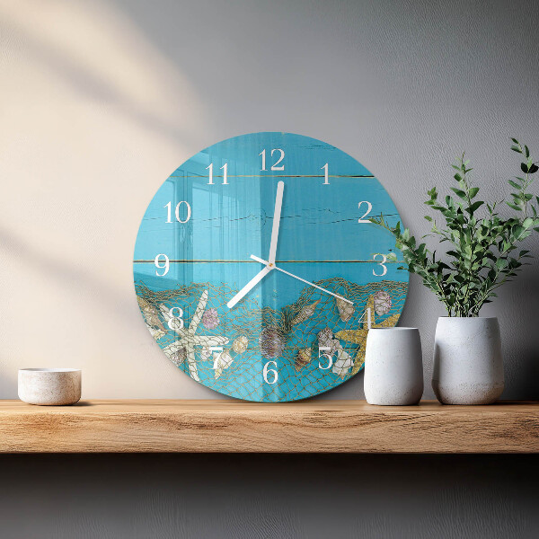 Round wall clock Sea treasures
