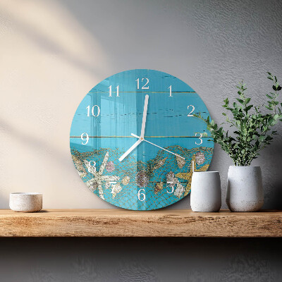 Round wall clock Sea treasures