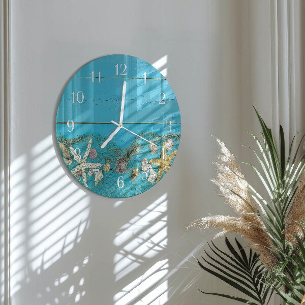 Round wall clock Sea treasures