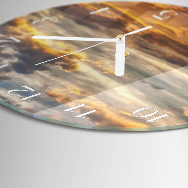 Round wall clock Sunset