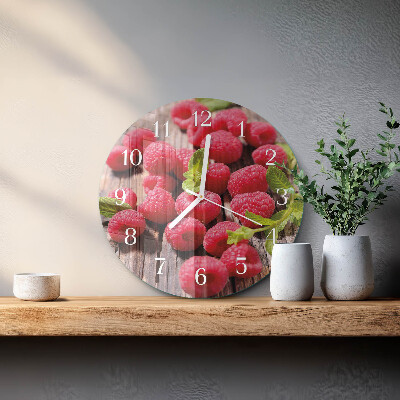 Round wall clock Raspberries