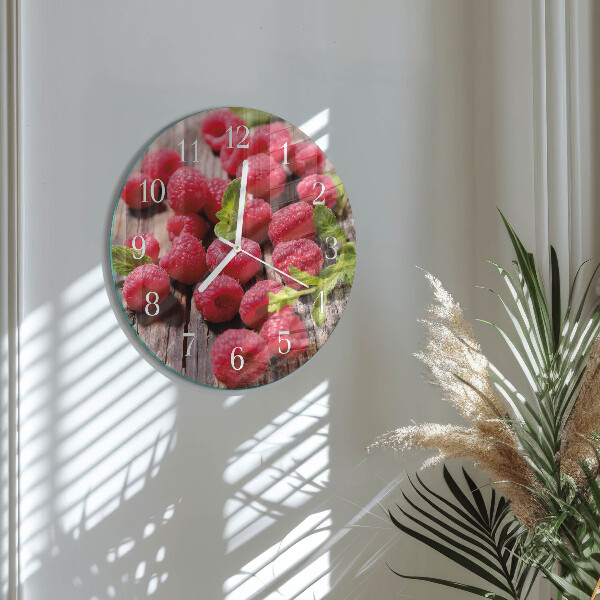 Round wall clock Raspberries