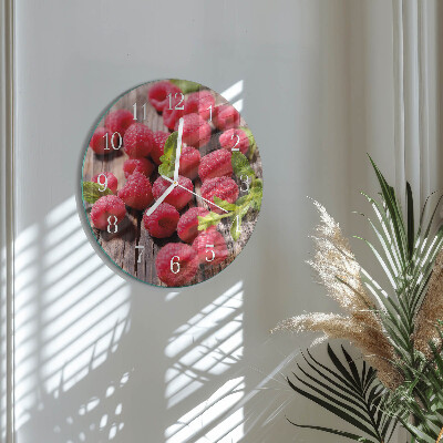 Round wall clock Raspberries